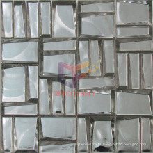 Silver Color Titanium Glass Mosaic Tile (CSJ153)